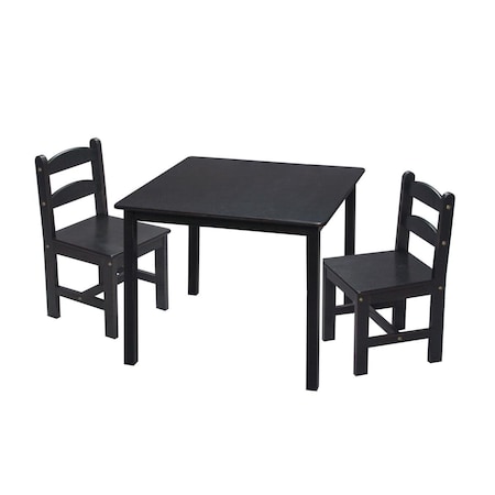 Seatsolutions Childrens Square Table with 2 Matching Chairs - Espresso SE3512362